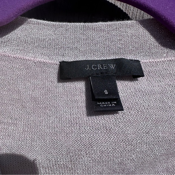 J Crew women Lurex wrap shimmering Pale Pink top blouse sweater Small J4235 - Picture 2 of 3